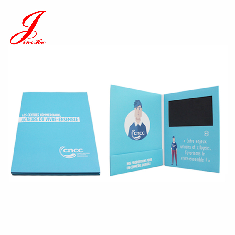 7 Inch LCD Advertising Screen Brochure Printed, China A5 Video Brochure Card