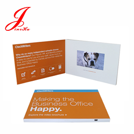 Promotion Festival 4.3 inch lcd video greeting card with rechargeable battery