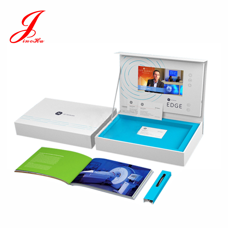 customized video boxes hardcover LCD 5 inch Screen